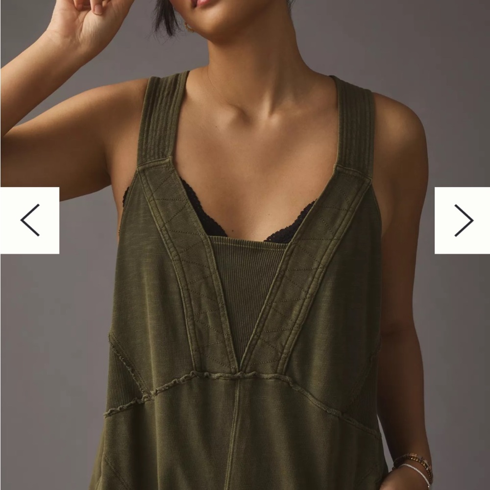 DAILY PRACTICE BY ANTHROPOLOGIE The Palmra Jumpsuit Women's Size S Moss Green